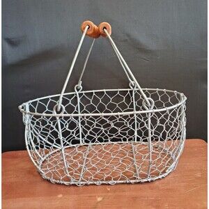 Chicken Wire Egg Collecting Basket Easter Basket or Decor Basket